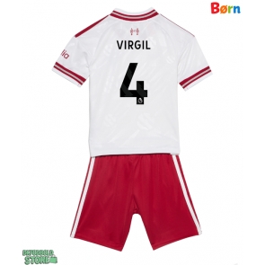 Liverpool Virgil van Dijk #4 Replika Babytøj Udebanesæt Børn 2026-27 Kortærmet (+ Korte bukser)